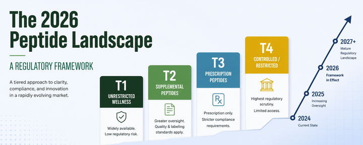 2026 peptide landscape for licensed practitioners: regulatory tiers and current news